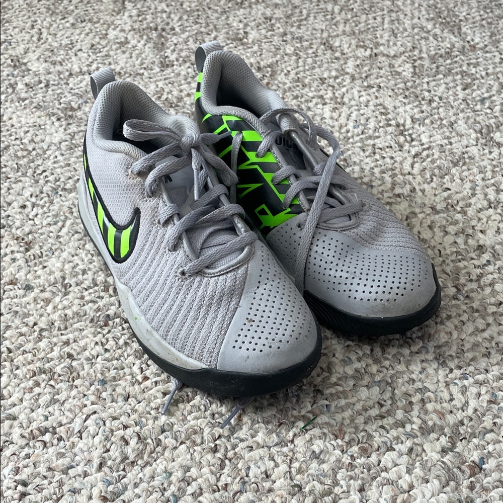 Nike Kids Sneakers Gray and Neon Green